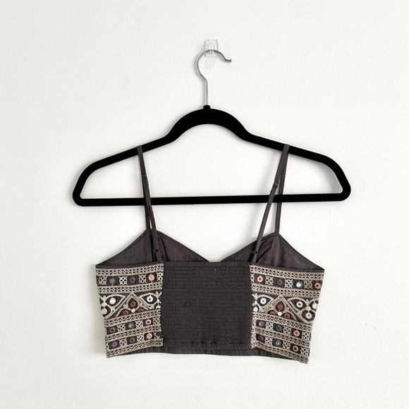 American Eagle Bustier Crop Top Sleeveless with Embroidery Size XS - Picture 6 of 10